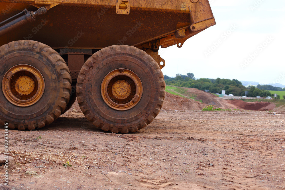 Fototapeta premium dumper truck wheels