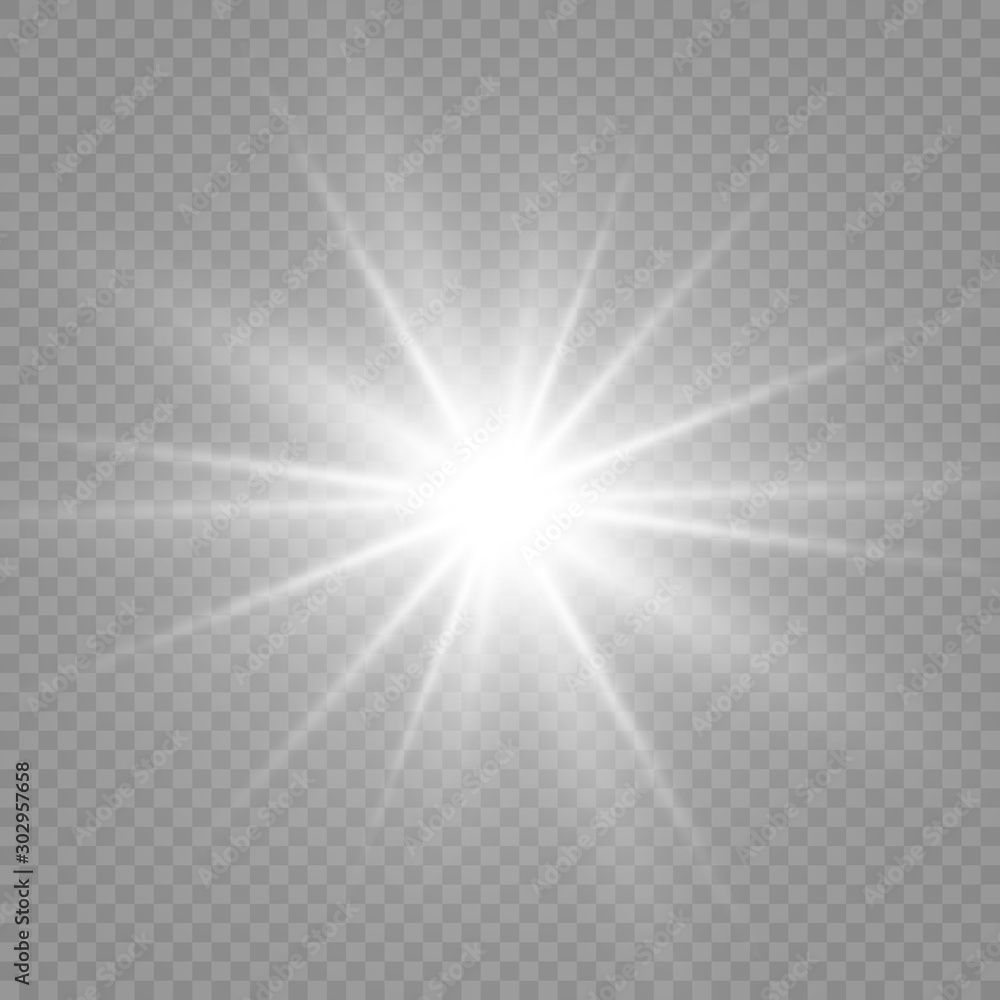 Special lens flash, light effect. The flash flashes rays and searchlight. illust.White glowing light. Beautiful star Light from the rays. The sun is backlit. Bright beautiful star. Sunlight. Glare. Special lens flash, light effect. The flash flashes rays and searchlight. illust.White glowing light. Beautiful star Light from the rays. The sun is backlit. Bright beautiful star. Sunlight. Glare.