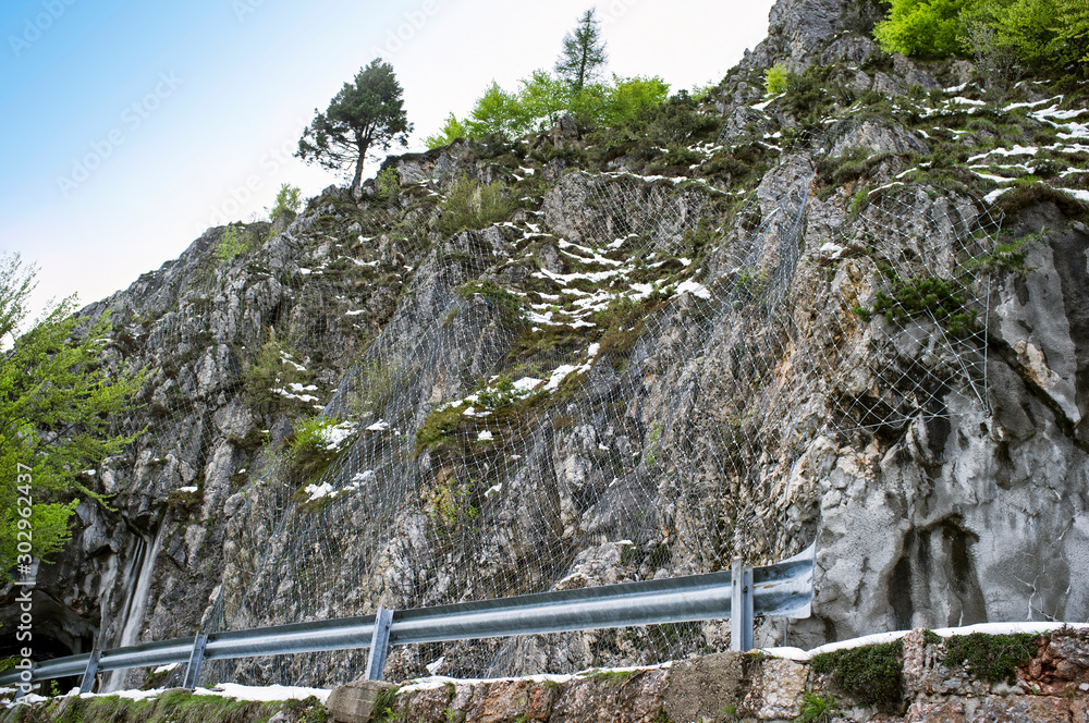 Fototapeta premium rockfall protection nets