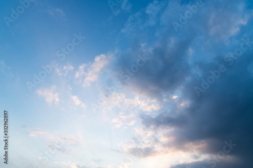 Scenic Sunset Sky and Cloudy Sky over Dubai   United Arab Emirates