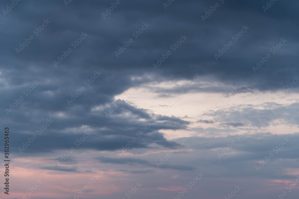 Scenic Sunset Sky and Cloudy Sky over Dubai , United Arab Emirates