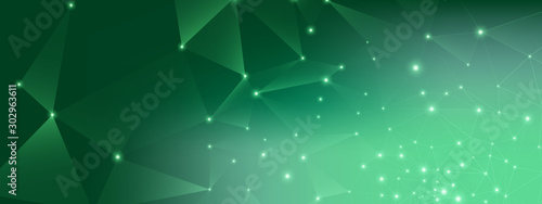 Technology Poster. Big Data Network. Green 