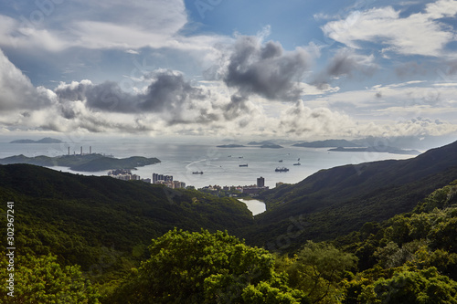 View of the bay of Hong Kong