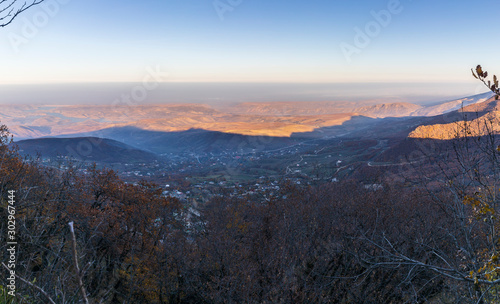 Panorama of a village with ...