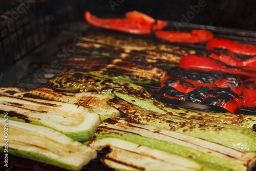 Vegetables grill marinade bbq healthy,  fire.