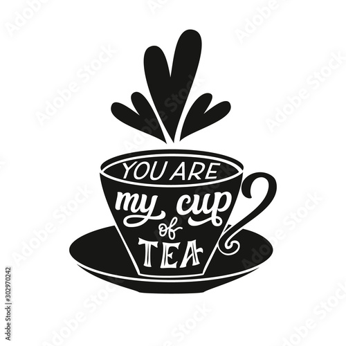 Tea typography quote