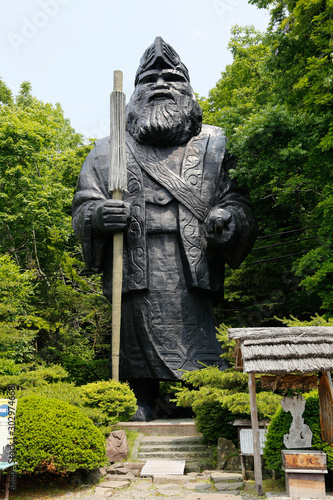Photography Ainu God Statue, Hokkaido, Japan
