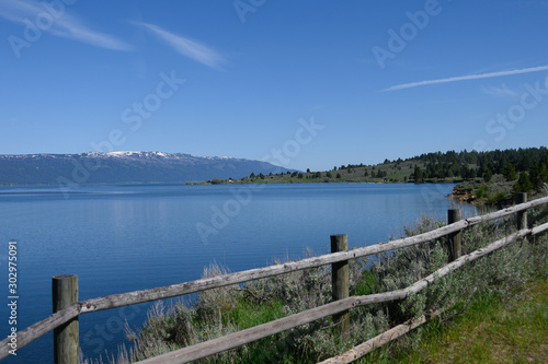 Panoramic View of a Summer Mountain Lake