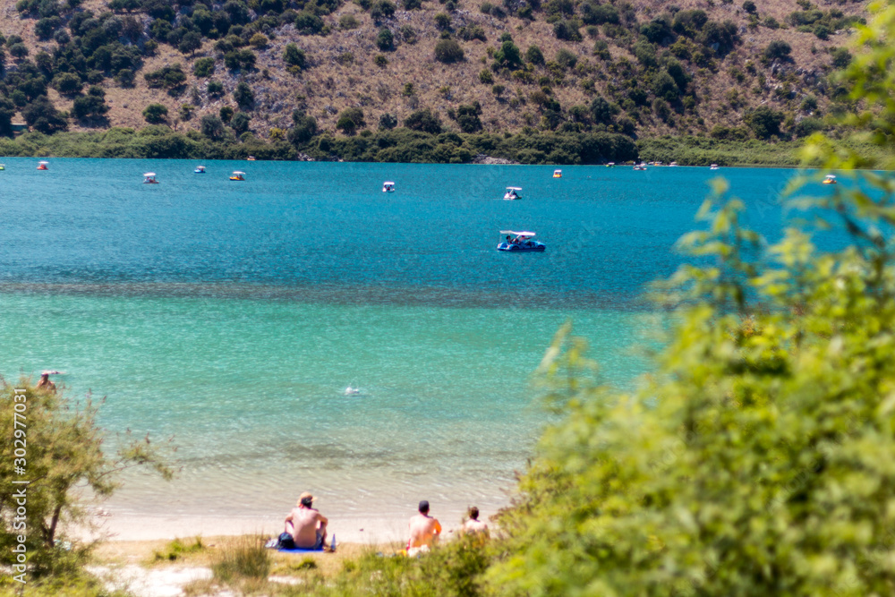 Kournas lake on Crete island. Greece