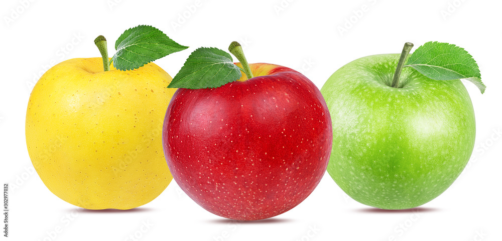 Fresh apples isolated on white background with clipping path Fresh apples isolated on white background with clipping path