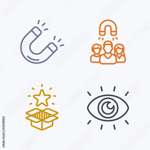 Attracting Customers - Pastel Stroke Icons
