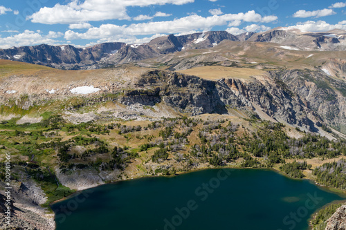 Scenic mountain views on Beartooth Highway in Wyoming near Yellowstone national park