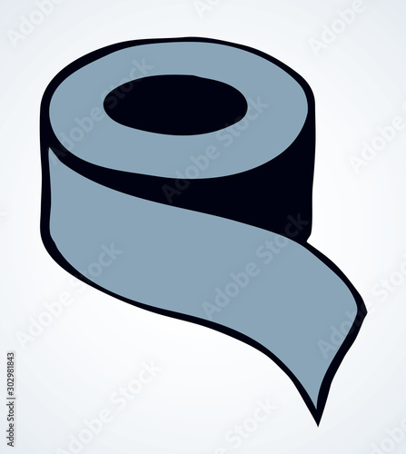 Roll of adhesive tape. Vector drawing