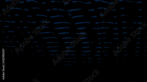 Short blue lines on a black background