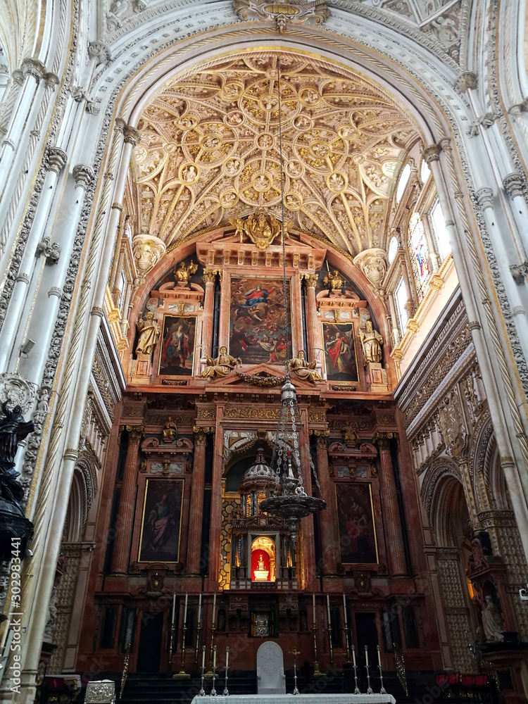 Interior of the Mosque-Cathedral of Cordoba