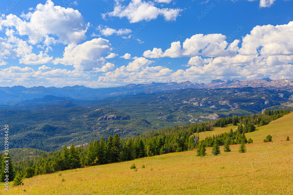 Scenic mountain views on Beartooth Highway in Wyoming near Yellowstone national park Scenic mountain views on Beartooth Highway in Wyoming near Yellowstone national park