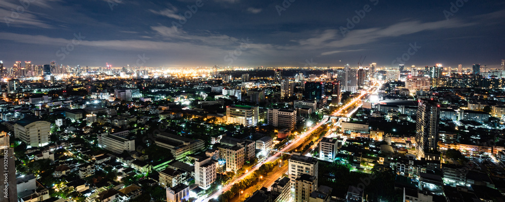 Bangkok bei Nacht  - obrazy, fototapety, plakaty 