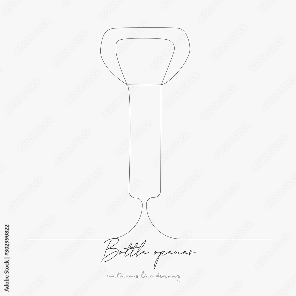 How to draw Bottle Opener 