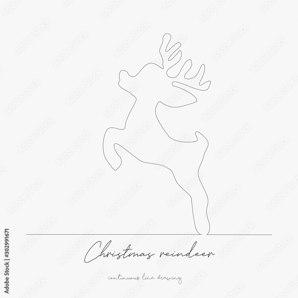 continuous line drawing. christmas reindeer. simple vector illustration. christmas reindeer concept hand drawing sketch line. continuous line drawing. christmas reindeer. simple vector illustration. christmas reindeer concept hand drawing sketch line.