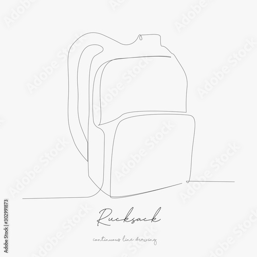 continuous line drawing. rucksack. simple vector illustration. rucksack concept hand drawing sketch line.