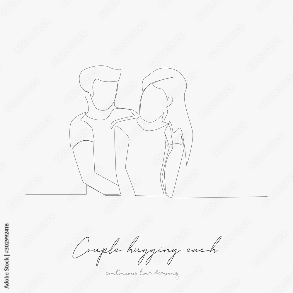 continuous line drawing. couple hugging each other. simple vector illustration. couple hugging each other concept hand drawing sketch line. continuous line drawing. couple hugging each other. simple vector illustration. couple hugging each other concept hand drawing sketch line.