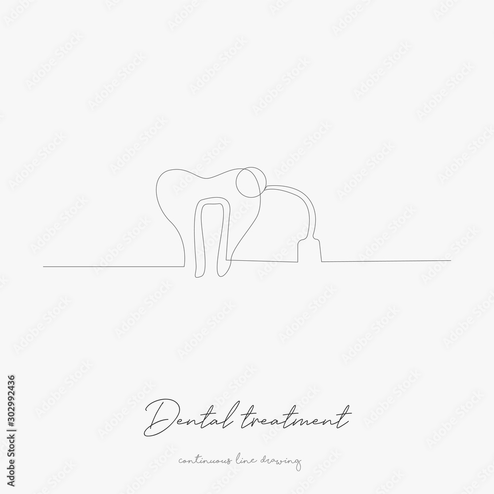 continuous line drawing. dental treatment. simple vector illustration. dental treatment concept hand drawing sketch line. continuous line drawing. dental treatment. simple vector illustration. dental treatment concept hand drawing sketch line.