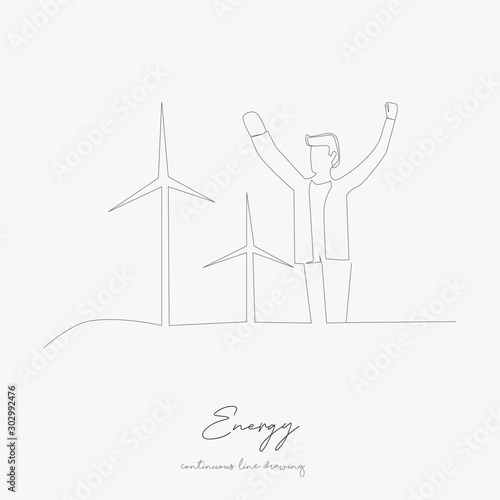 continuous line drawing. energy. simple vector illustration. energy concept hand drawing sketch line.