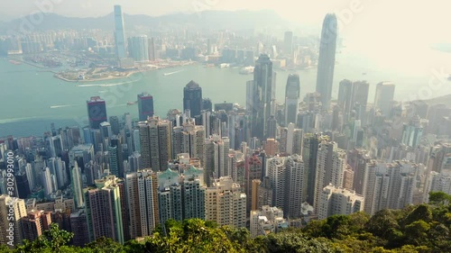 Wallpaper Mural Skyline view of Hong Kong during the day from Victoria Peak. Torontodigital.ca