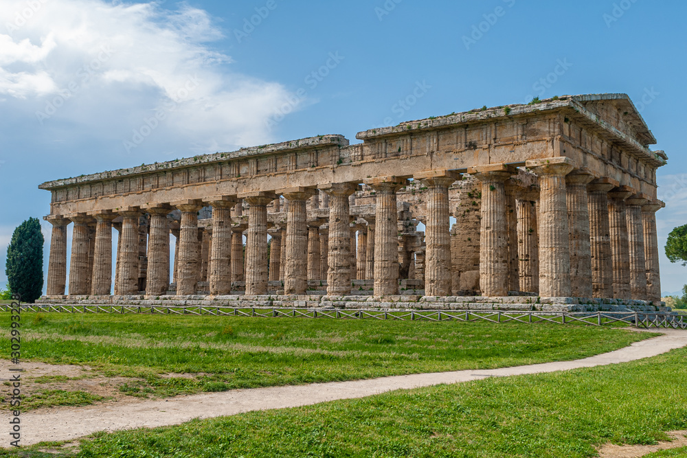 Temple of Neptune, Greek God of the waters, taken in the archaeological area of Paestum
