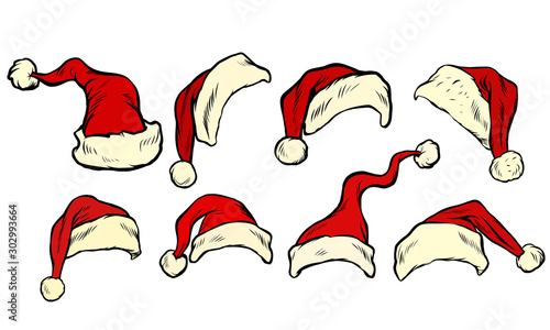 Santa hat collection set