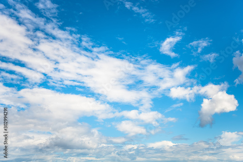 Blue sky with clouds. Sky background.