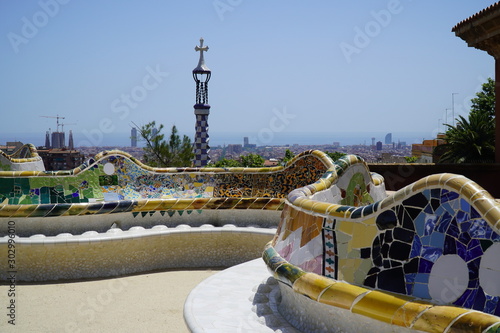 Park Güell in Barcelona Spain