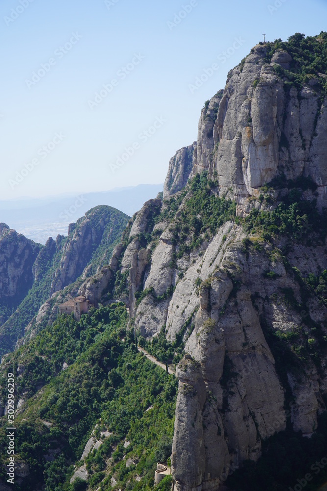 Mountain Side in Montserrat Spain