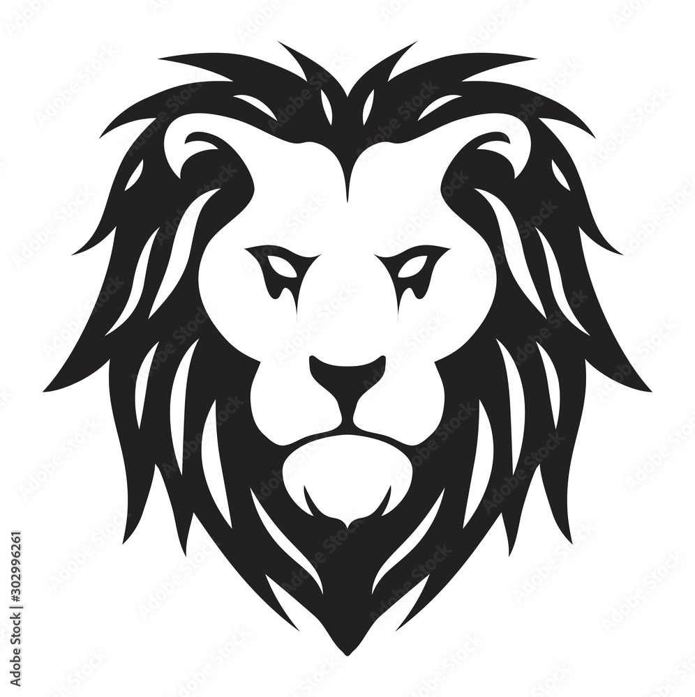 vector head of lion