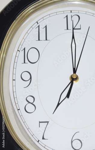 clock hands pointing 7:00