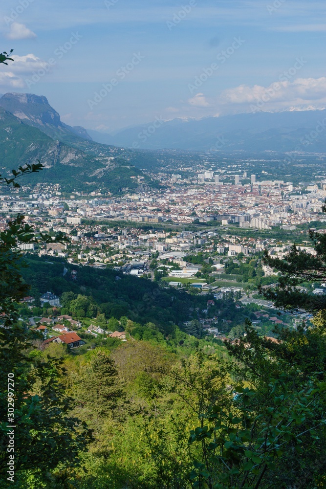 mountain city panorama