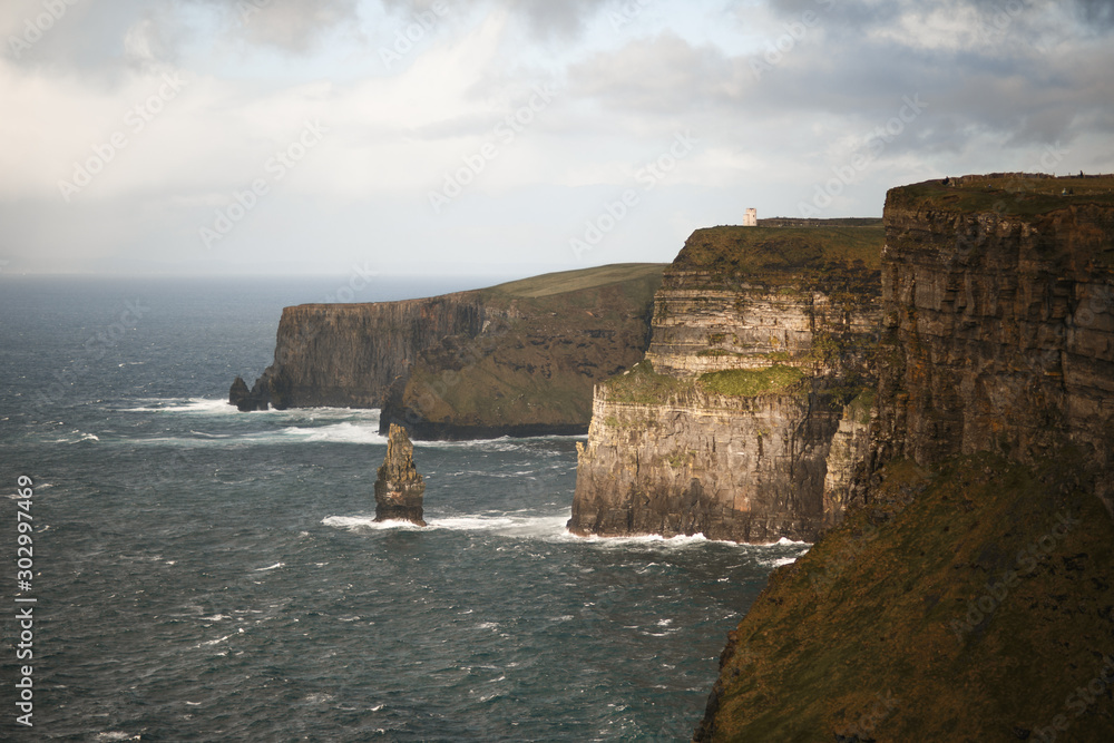 Cliffs of Moher with cloudscape