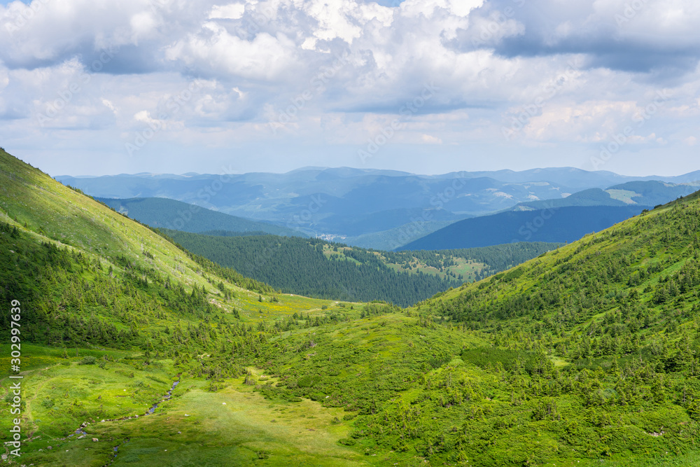 Picturesque nature of Ukrainian Carpathians