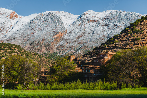 High mountain village in the Aït Bouguemez valley in Morocco