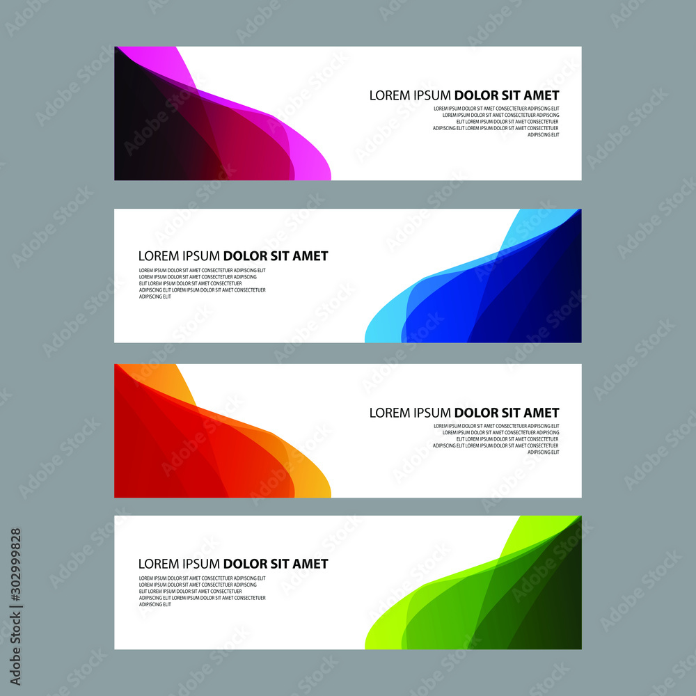 Naklejka premium Vector Abstract design banner web template