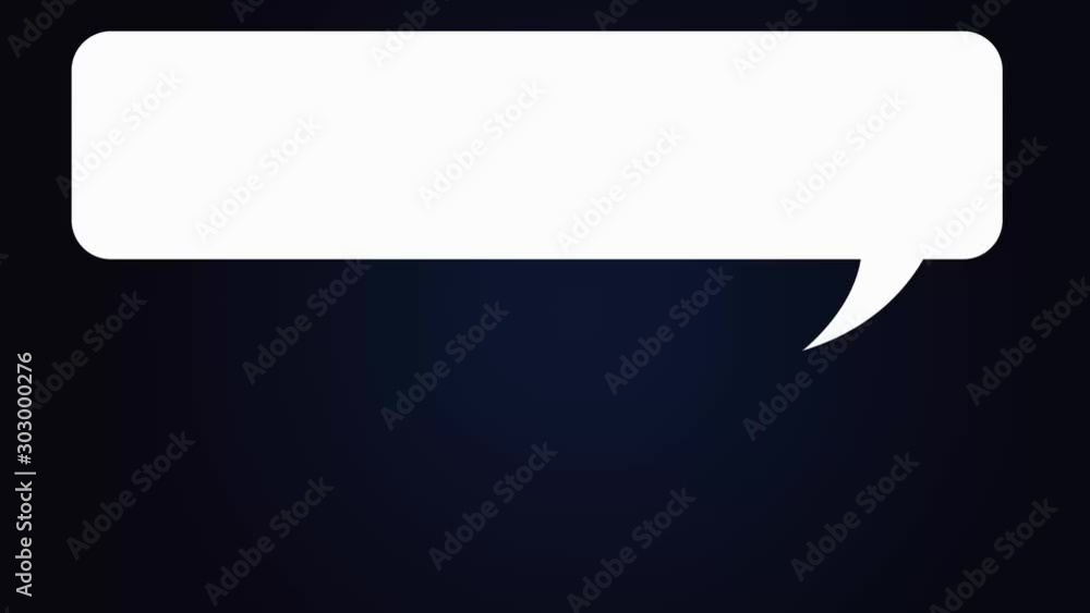 Appearing long speech bubble background asset Appearing long speech bubble background asset