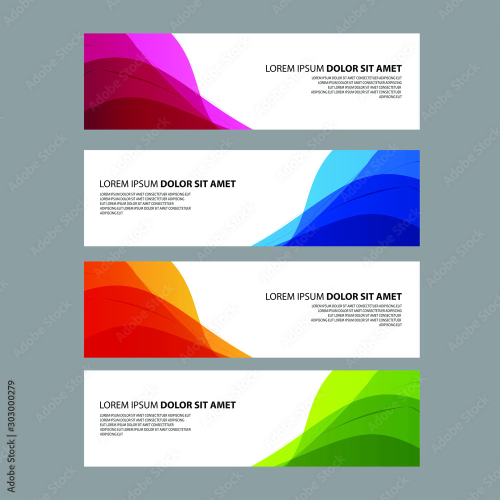 Naklejka premium Vector Abstract design banner web template