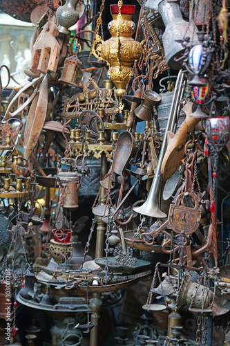 An antique shop in the historic center of Ioannina, Epirus