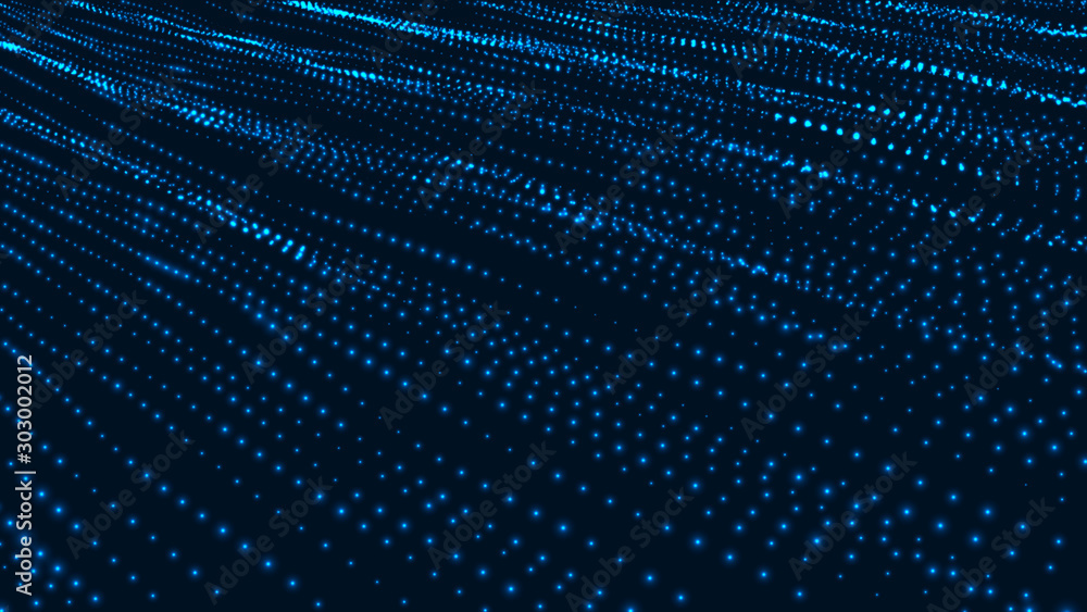Abstract wave of many points. 3D futuristic background illustration. Vector illustration. Abstract wave of many points. 3D futuristic background illustration. Vector illustration.