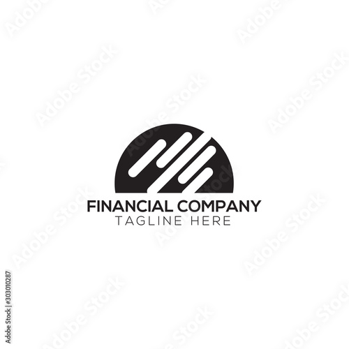 Business Financial and Accounting Logo design Template. Marketing Chart Financial Company Logo. Financial Advisor Logo, Data Statistics Financial Logo design.