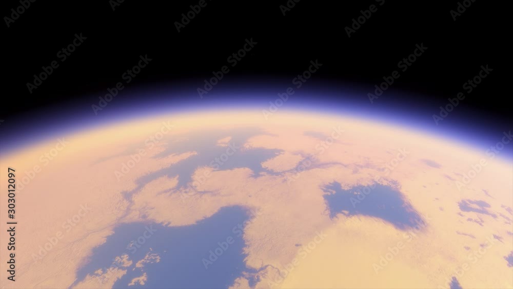 Titan moon of the large gas planet Saturn. Cinematic animation of Saturn moon Titan moon of the large gas planet Saturn. Cinematic animation of Saturn moon