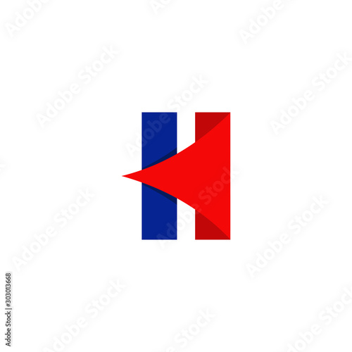 Free Download H letter initial icon logo design vector template - GFXLoad