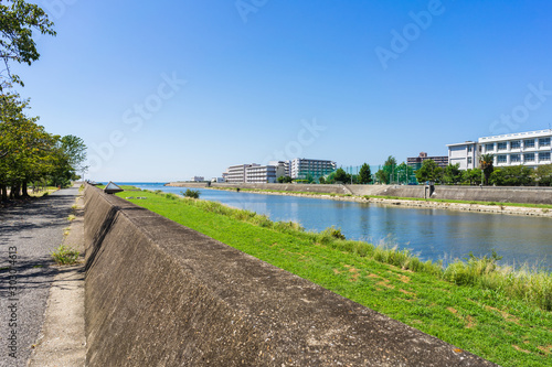 Photos 快晴の明石川河口