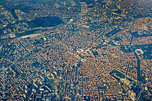 Bird`s eye view of Sofia, Bulgaria photo