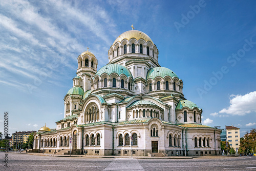 The Alexander Nevsky Cathedral in the downtown of Sofia, Bulgaria photo